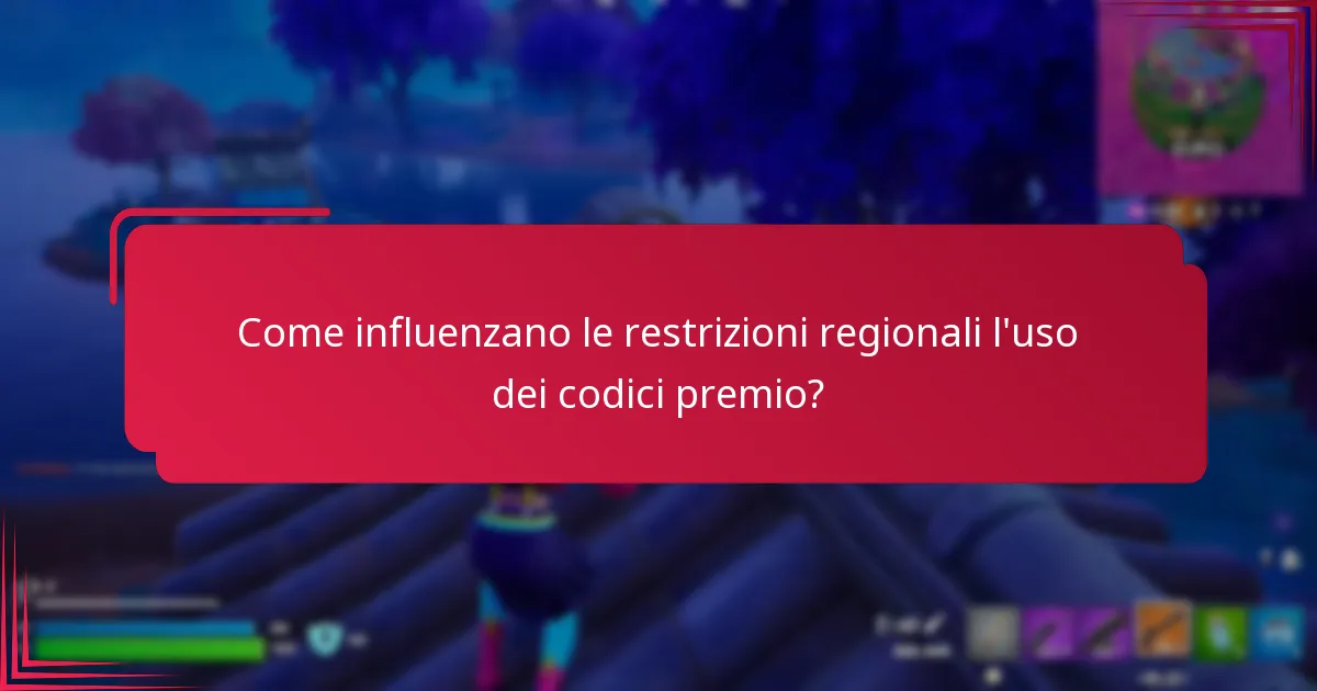 Come influenzano le restrizioni regionali l’uso dei codici premio?
